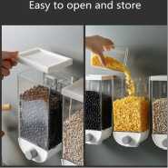 2-Piece Wall-Mounted Cereal Dispenser, Food Storage Container Organizer Food Dispensers TilyExpress
