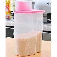 2.5 Litre Food Plastic Storage Grains Cereal Container, Pink