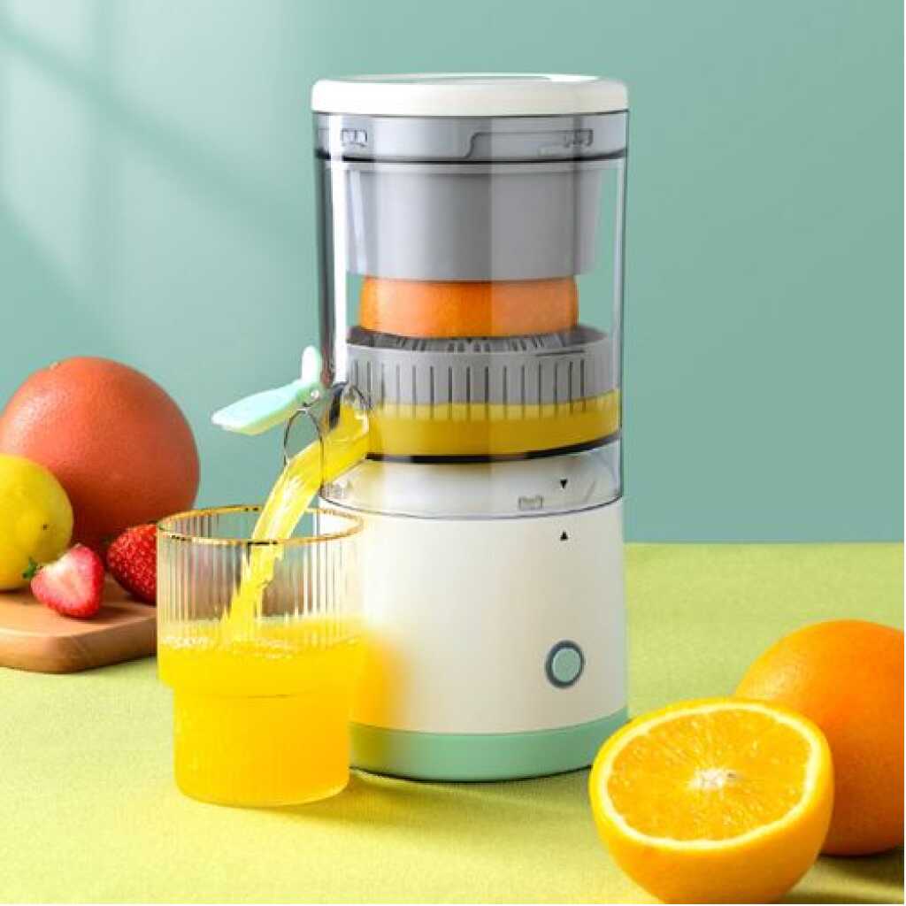 Portable Electric Citrus Juicer Rechargeable Hands-Free Orange Juicer Lemon Squeezer with USB and Cleaning Brush