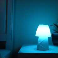 Sensor Brite Dream Glow Night Lamp, Motion Sensing LED Table Lamp, Color Changing RGB LED Lamp, Dimmable LED Desk Lamp - White