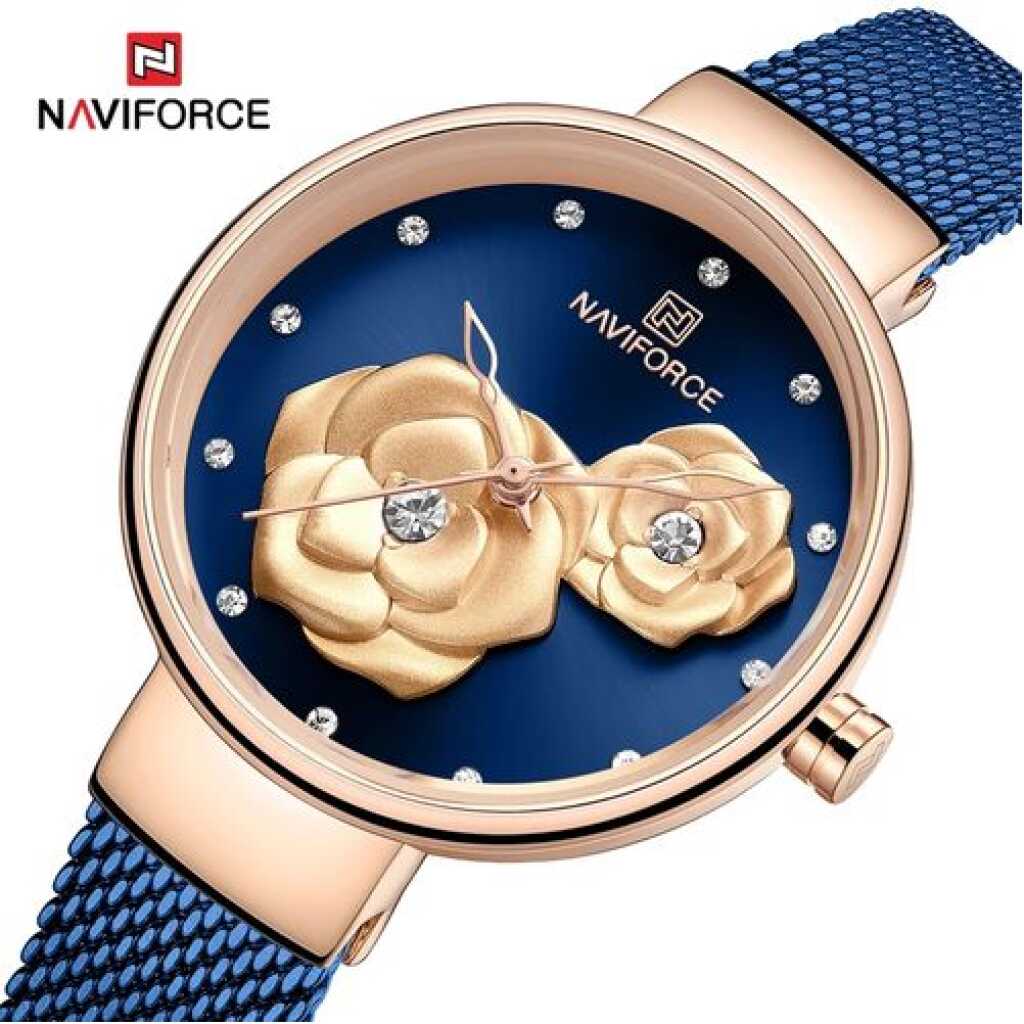 Naviforce Ladies 30M Water Resistant Top Luxury Designer Watch - Blue