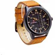 Naviforce Men's Leather Strapped Designer Watch - Brown