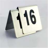 11-20 Stainless Steel Table Number Plate For Restaurant Hotel Bar-Silver Flatware TilyExpress