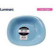 Luminarc 6 Pieces Of Luminarc Square Plain Bowl Soup Plates -Blue.