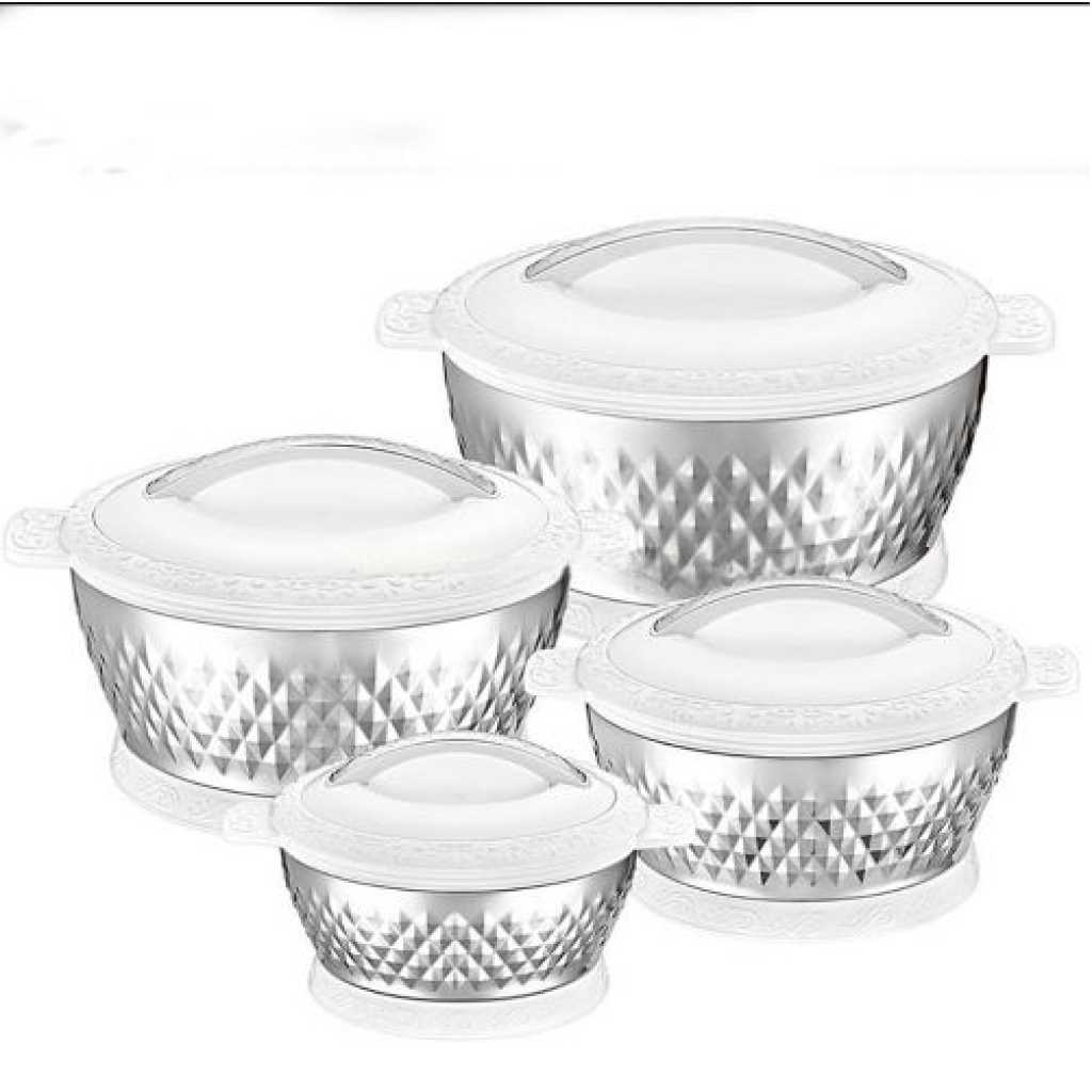 4 Pcs Insulated Hot Pot Dishes Food Warmer Casseroles -Multi-colour.