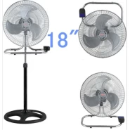 Changli 18" Stand/ Table 3-in-1 Fan Oscillating & Adjustable Electric Type -Silver,Black