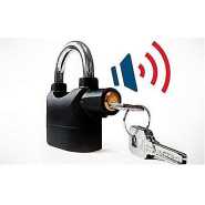 Kin Bar Alarm Padlock Lock - Black