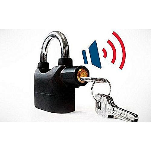 Kin Bar Alarm Padlock Lock Black TilyExpress Uganda