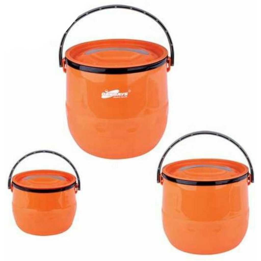 Daydays 3 Pc Insulated Lunch Box Food Warmer Jar Storage Container - Multi-colours