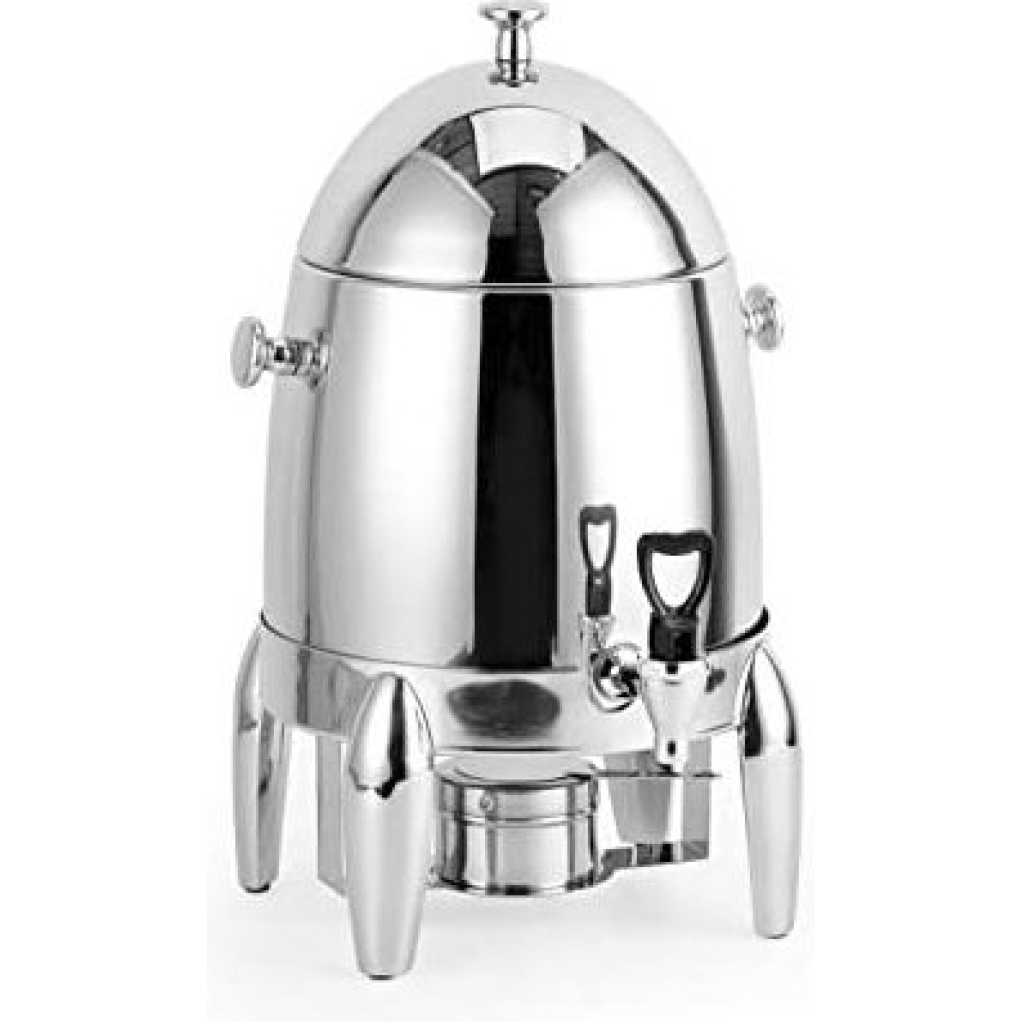 Stainless Steel Electric Coffee Tea Urn Hot Water Boiler, Beverage Dispenser For Hot & Cold Drinks - Silver