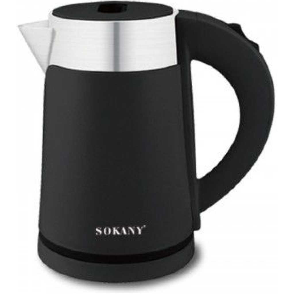 Sokany Electric Water Kettle 1L Fast Heating Stainless Steel Water Boiler - White