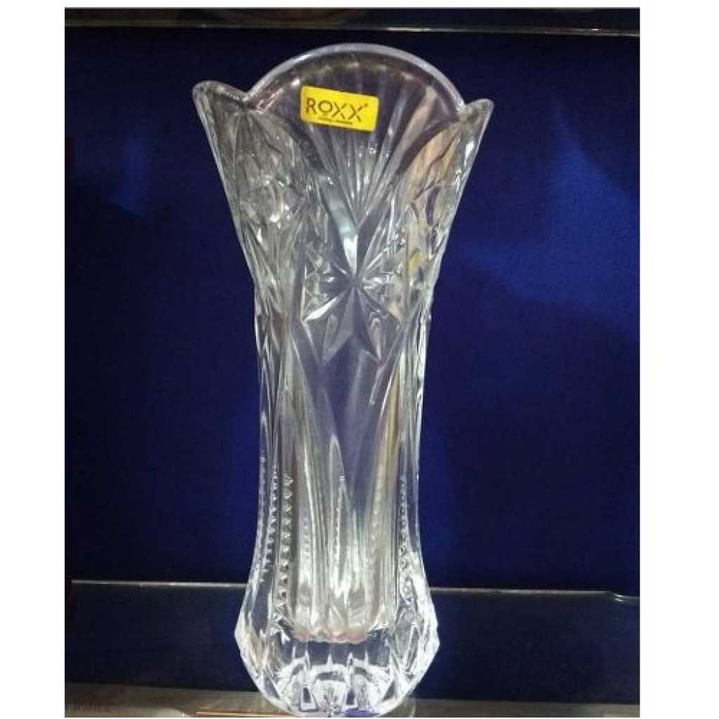 Dining Table Glitter Flower Vase For Home Decoration & Gifting - Clear