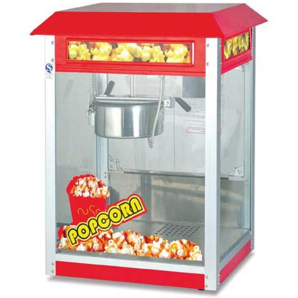 Commercial Electric Popcorn Maker Machine Movie Popcorn 1300W - Roof Top - Multi-colour