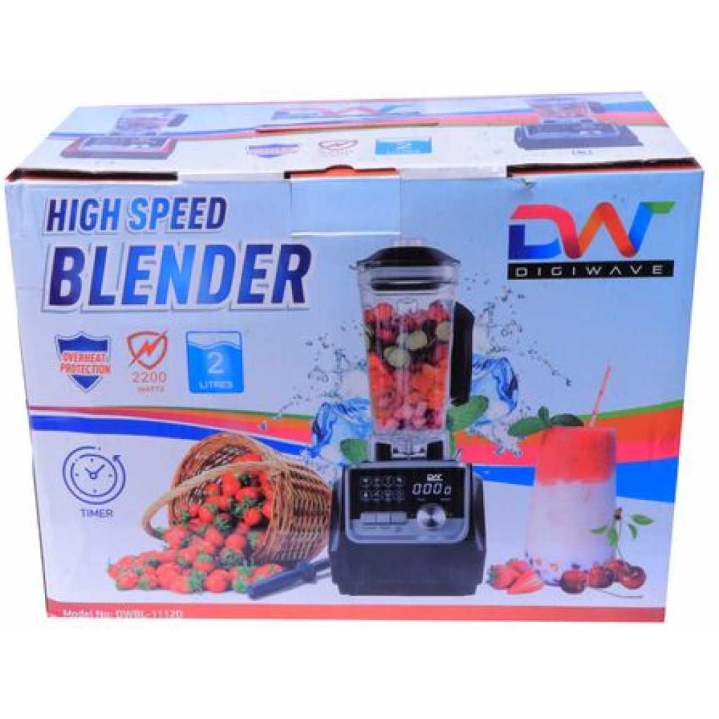 Digiwave DWBL-1112 2L Digital Commercial Blender With Timer - Black