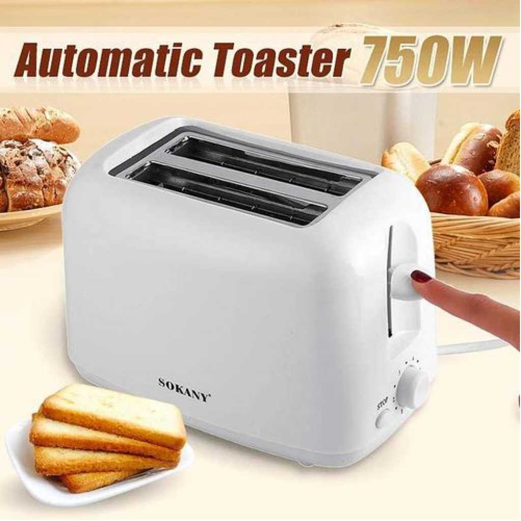 Sokany 2 Slice Electric Touch Screen Bread Toaster Oven - White