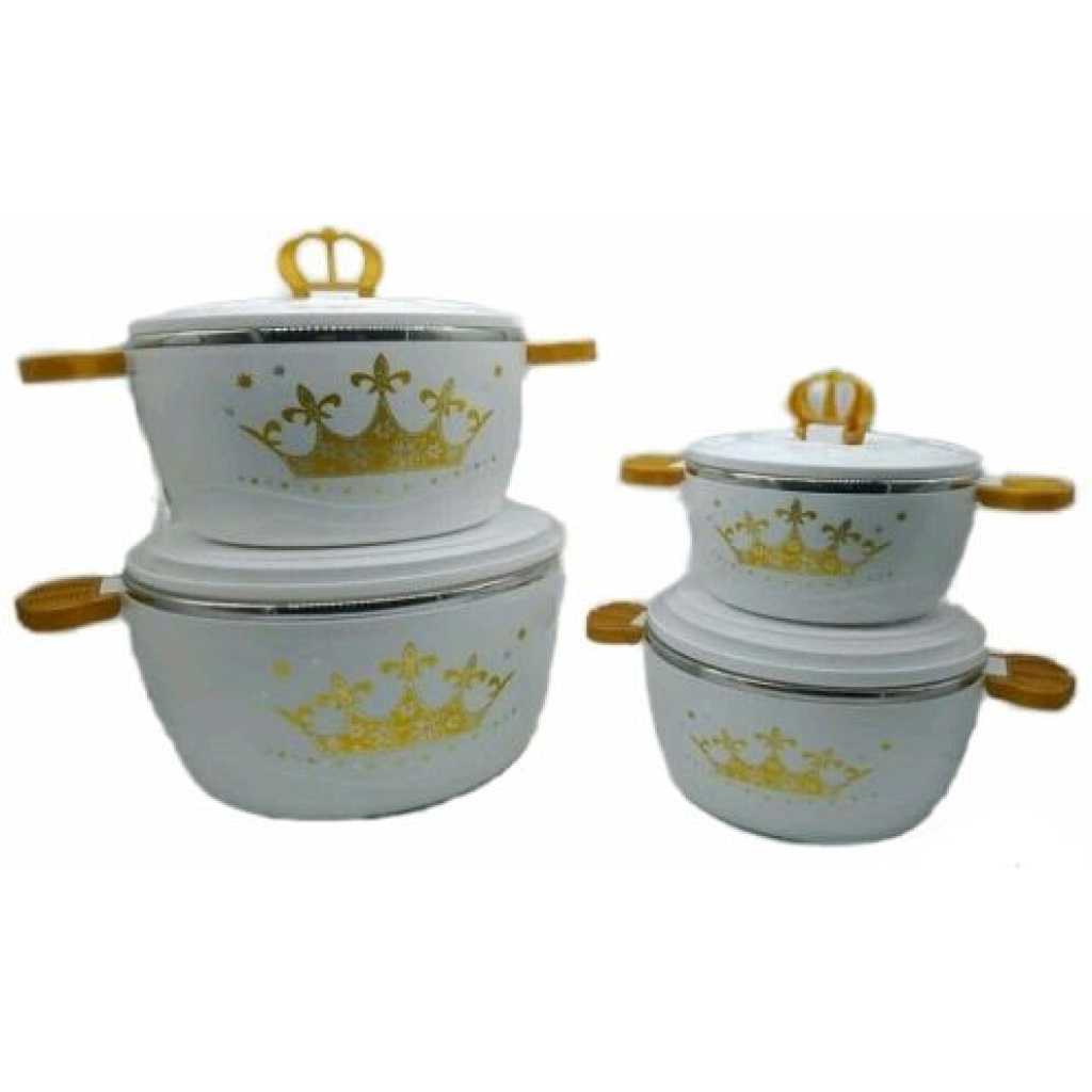 4 Pieces Crown Insulated Hot Pot Dishes- Multicolors