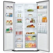 Hisense 560 – Litres Fridge, RC-56WS4S2 Side By Side Door Frost Free Refrigerator – Black Hisense Fridges TilyExpress