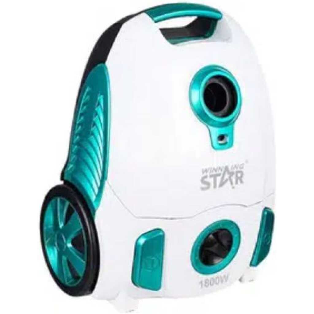 Winningstar 4L 22kpa Vacuum Cleaner With Aluminum Wire Motor Full Dust Indicator Telescopic Metal Pipe/Floor Brush Hose Brush Universal Wheel Foot Button 5m Power Cable BS Plug- Multi-colour.