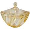 Glass Sugar Bowl/Candy Storage Jar - Brown