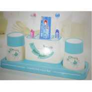 Multipurpose Toothbrush Holder Toothpaste Dispenser Stand - Blue