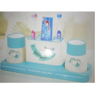 Multipurpose Toothbrush Holder Toothpaste Dispenser Stand – Blue Toothbrush Holders TilyExpress