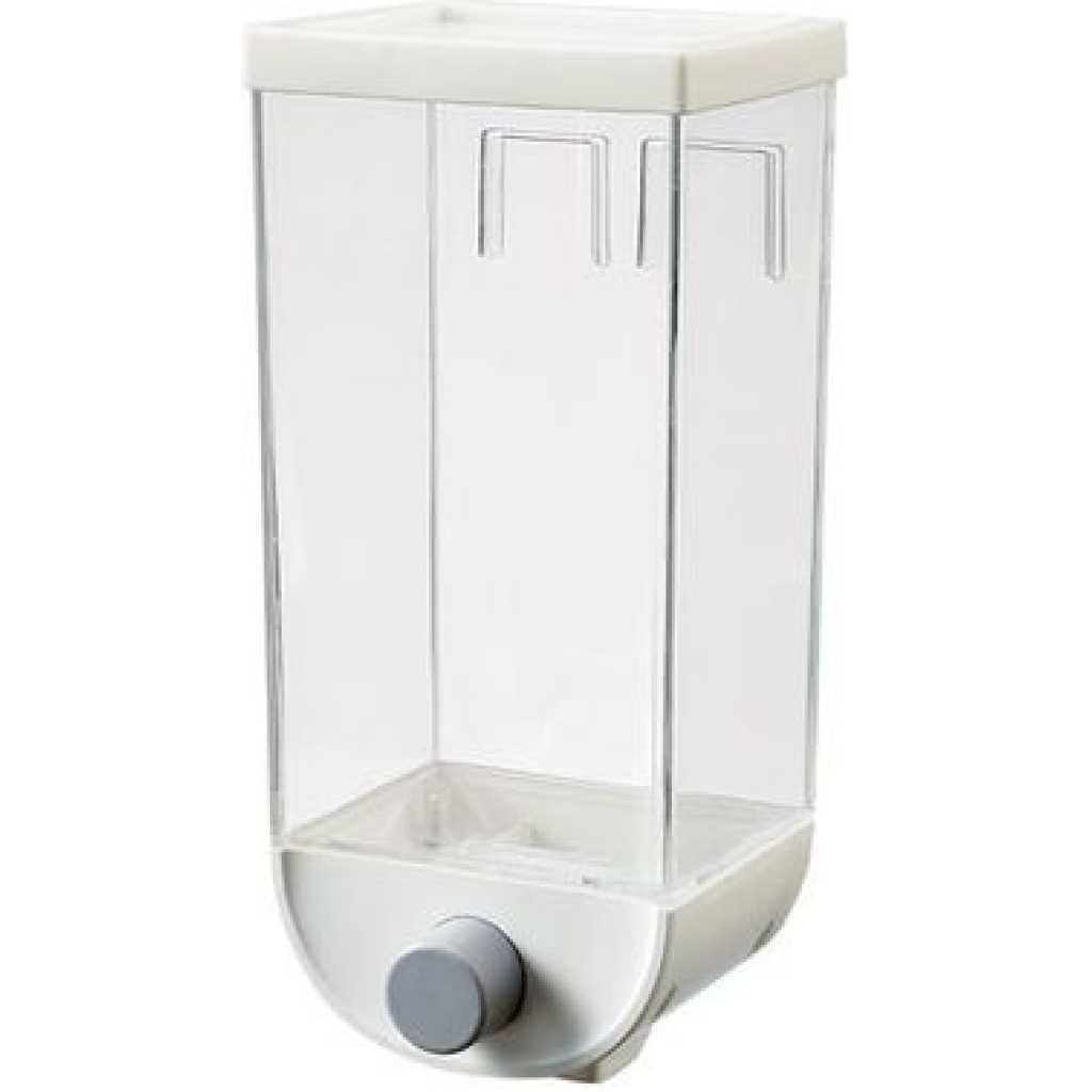 Wall-Mounted Cereal Dispenser, Food Storage Container Organizer Box