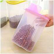 2.5 Litre Food Plastic Storage Grains Cereal Container, Pink Food Dispensers TilyExpress