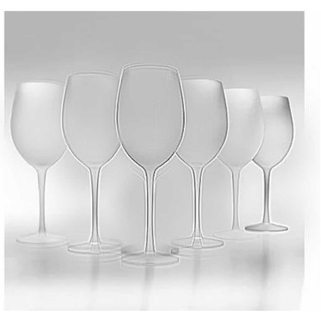 6 Pieces Of Colored Juice Wine Frosted Glass With Ice Effect - White