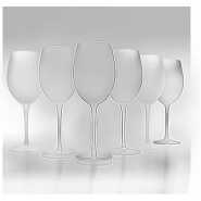 6 Pieces Of Colored Juice Wine Frosted Glass With Ice Effect - White.