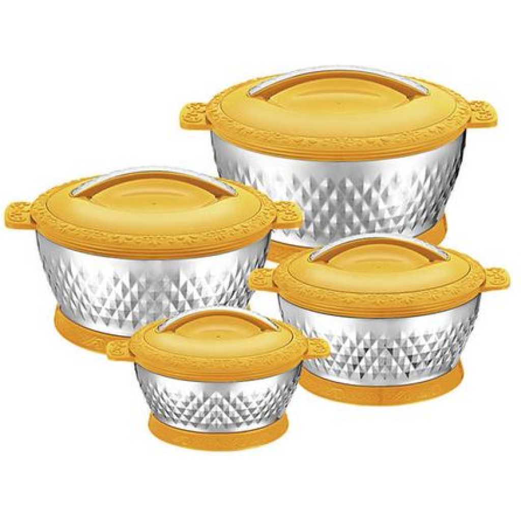 4 Pcs Insulated Hot Pot Dishes Food Warmer Casseroles -Multi-colour.