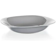 Luminarc 6 Pieces Of Luminarc Square Plain Bowl Soup Plates -Grey. Plates TilyExpress