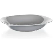 Luminarc 6 Pieces Of Luminarc Square Plain Bowl Soup Plates -Grey.