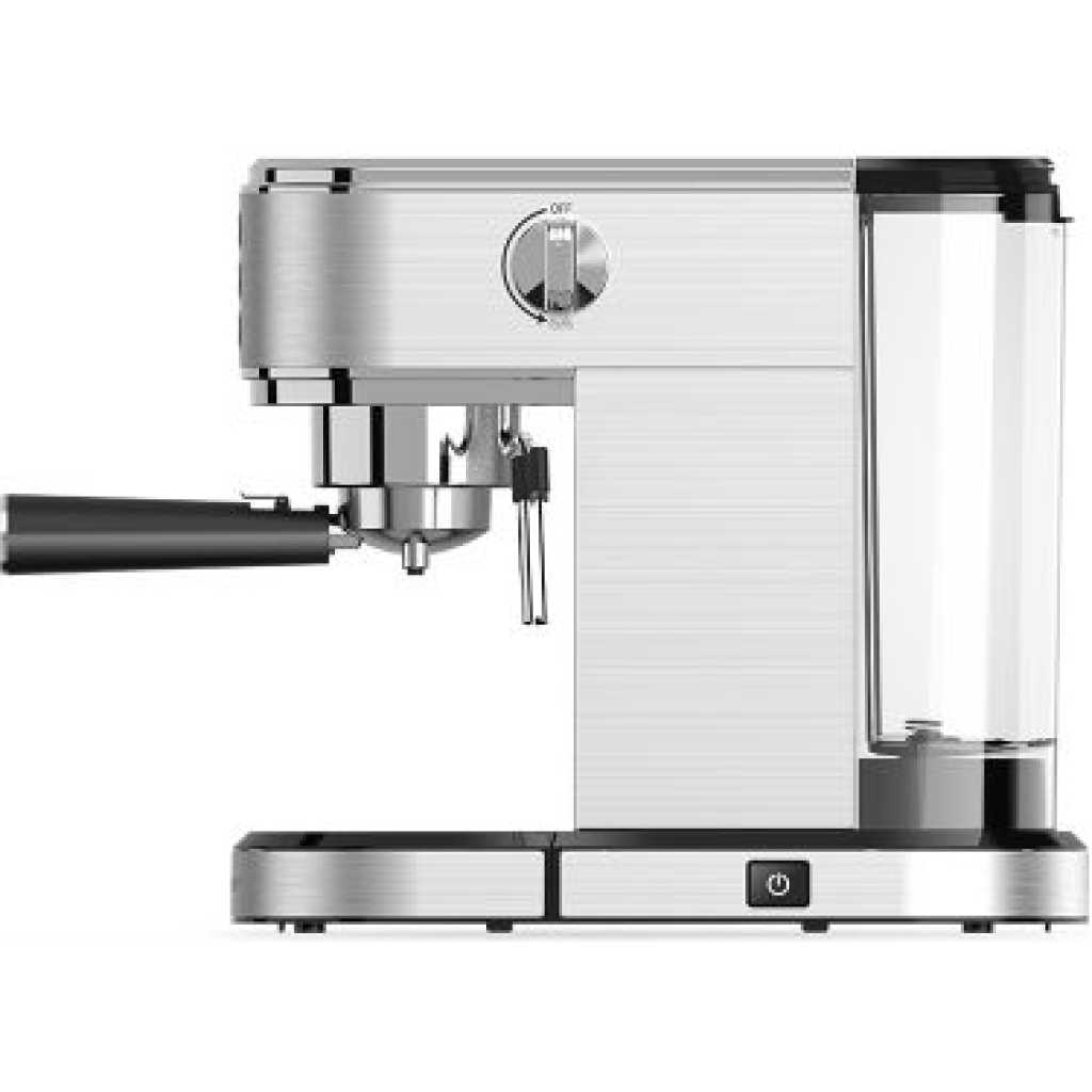 Saachi 3 In1 20 Bar ULKA Pump 1L 1350 W Electric Espresso Coffee Maker Machine- Silver