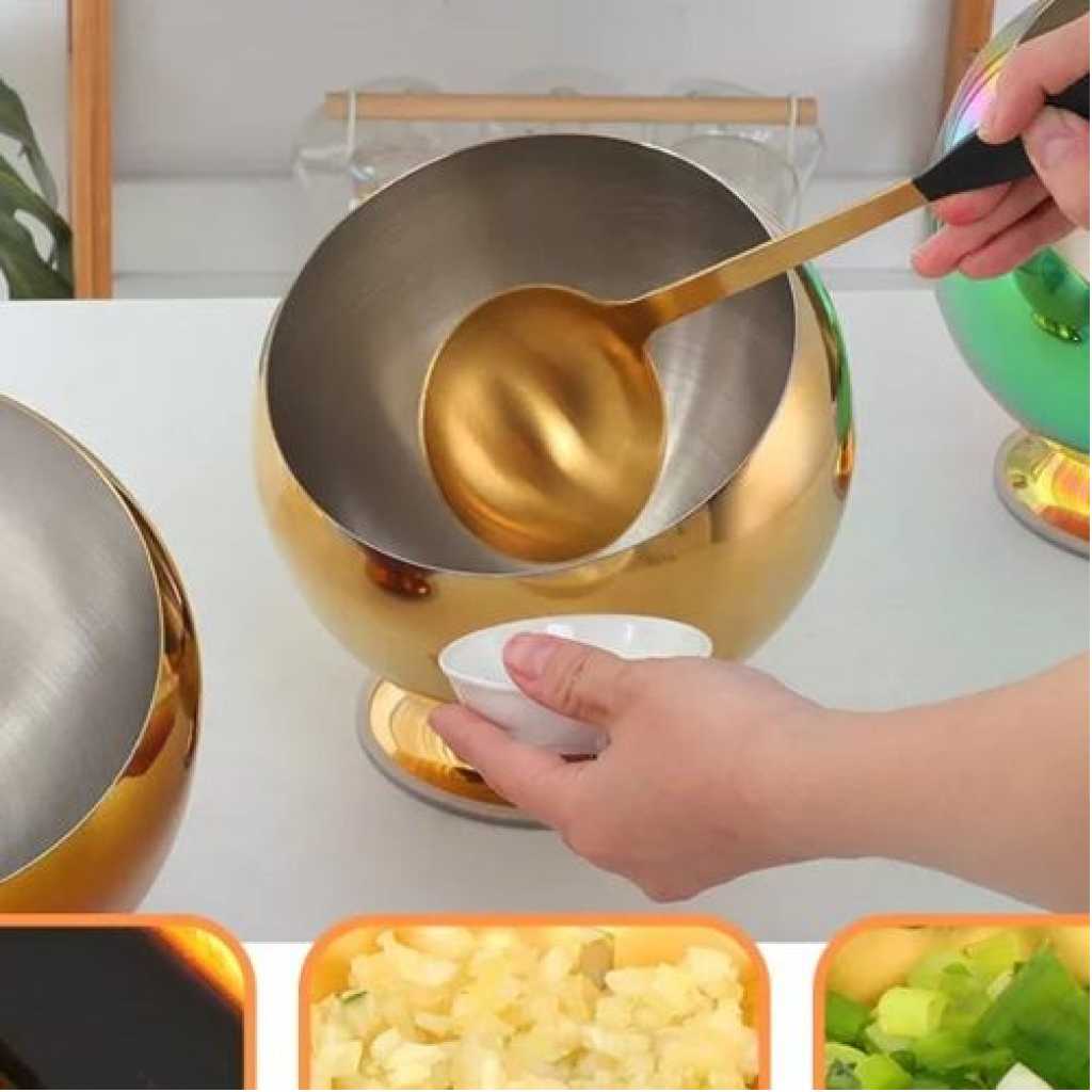 Seasoning Container Storage Bowl Party Kitchen Commercial Ice Jar - Gold.
