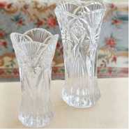 Dining Table Glitter Flower Vase For Home Decoration & Gifting - Clear