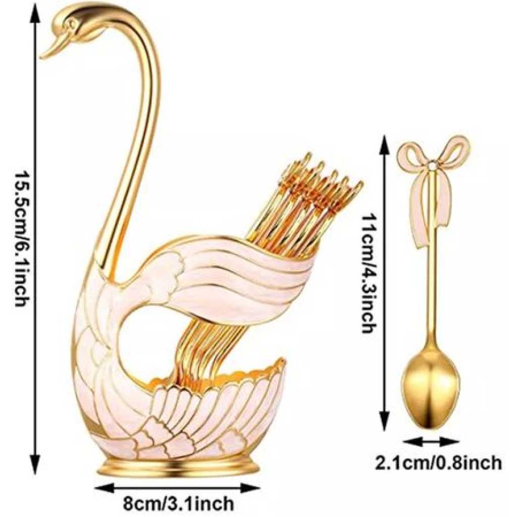 Swan Spoon And Fork Cutlery Storage Organizer Holder Rack - Multi-colours