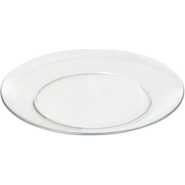 Clear Glass Round Side Plates, 6PCS - Colorless