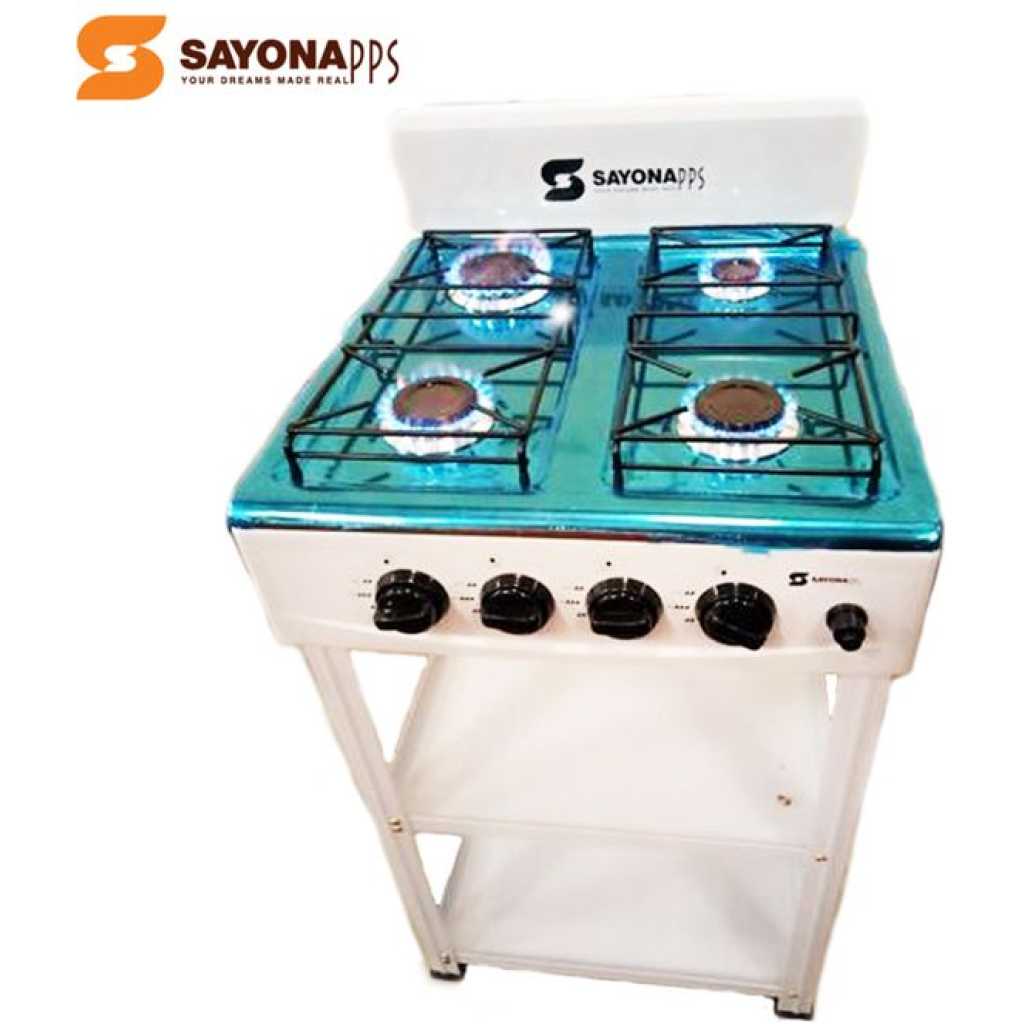Sayona SGB-4464 Gas Stove With Stand - Silver