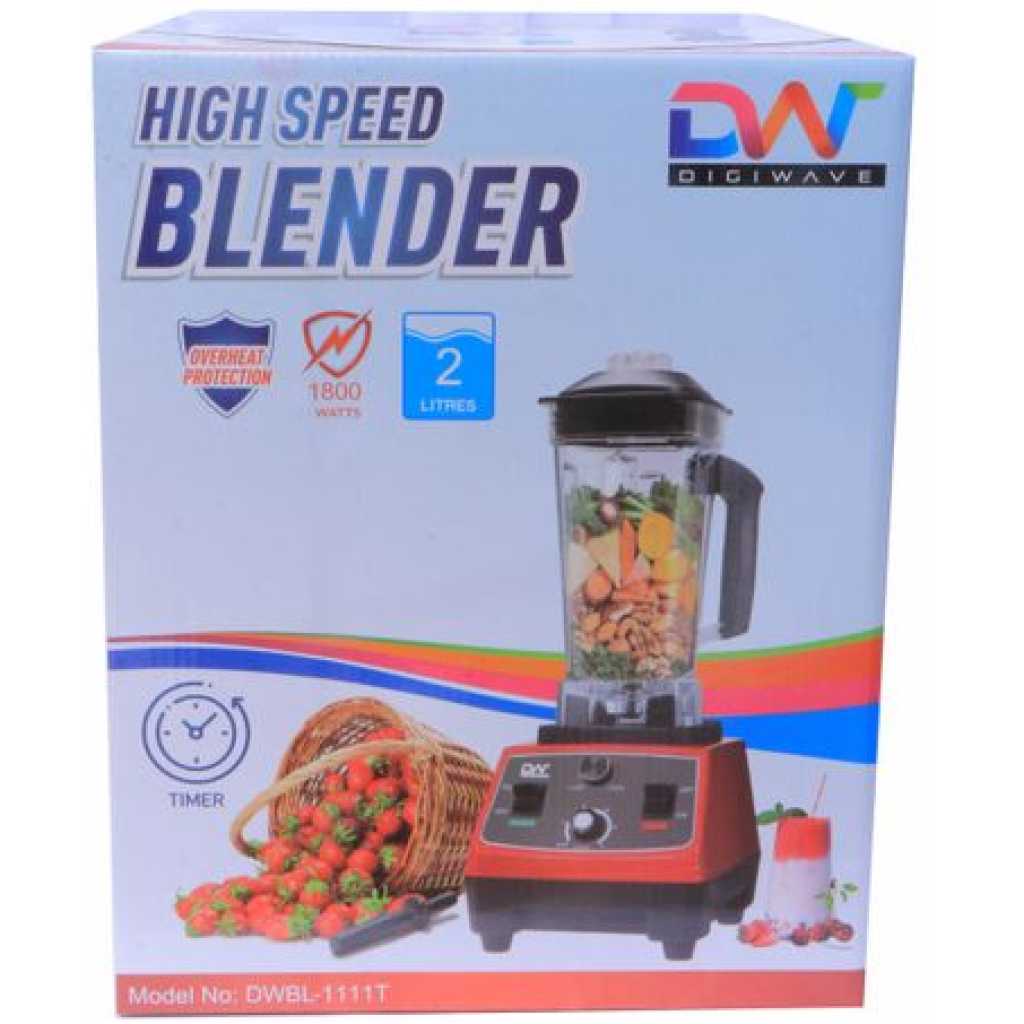 Digiwave DWBL-1111T 2.0L High-Speed Commercial Blender - Black