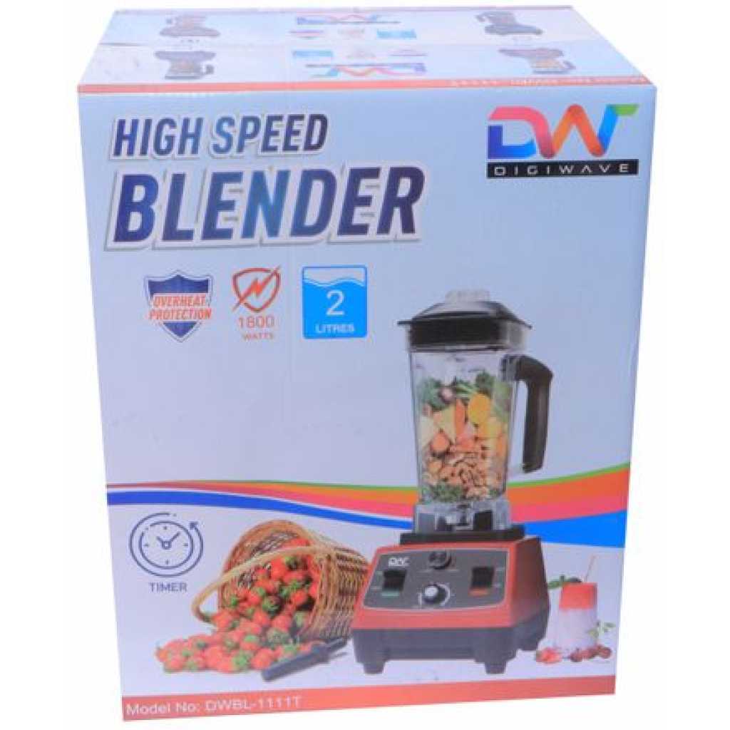 Digiwave DWBL - 1111T 2.0L High-Speed Commercial Blender - Red
