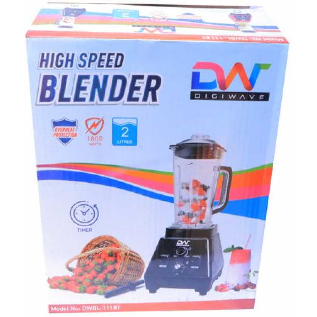 Digiwave DWBL - 1118T 2.0L Jar with Timer Speed Commercial Blender - Black