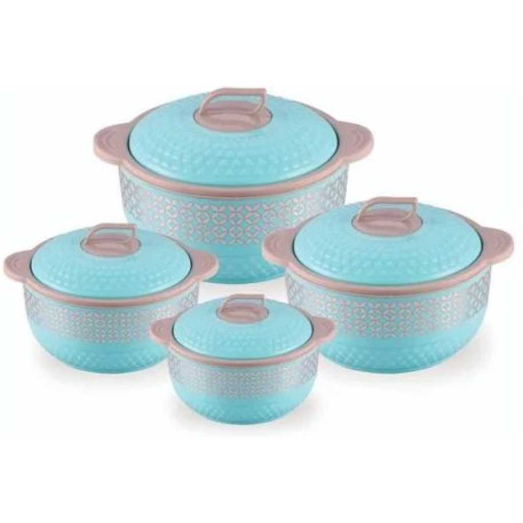 4 Pieces Insulated Hot Pot Dishes 800/1600/2200/3200- Multicolors