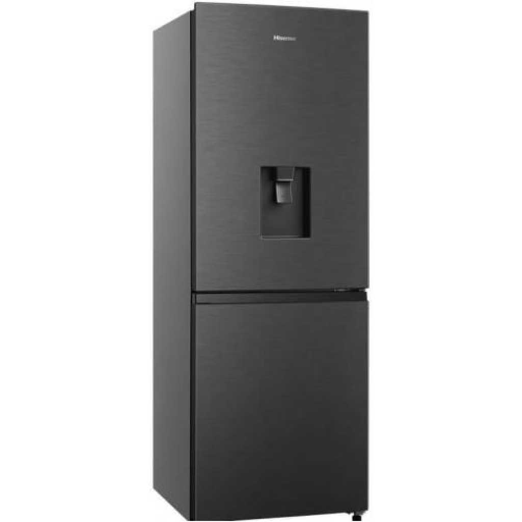 Hisense 310 - Litre Fridge, H310BI-WD Bottom Mount Frost Free Refrigerator With Water Dispenser - Inox