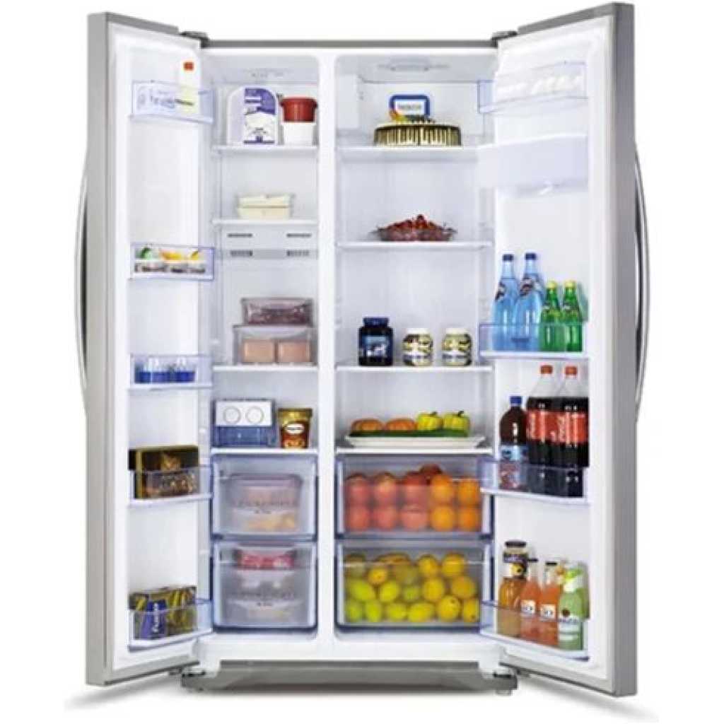 Hisense 560 - Litres Fridge, RC-56WS4S2 Side By Side Door Frost Free Refrigerator - Black