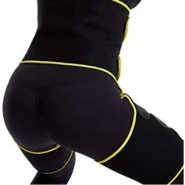 3in1 Sweat Slim Thigh Trimmer, Waist Trainer Slimming Belt-Black/Yellow Waist Trimmers TilyExpress
