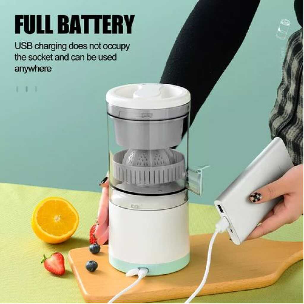 Portable Electric Citrus Juicer Rechargeable Hands-Free Orange Juicer Lemon Squeezer with USB and Cleaning Brush