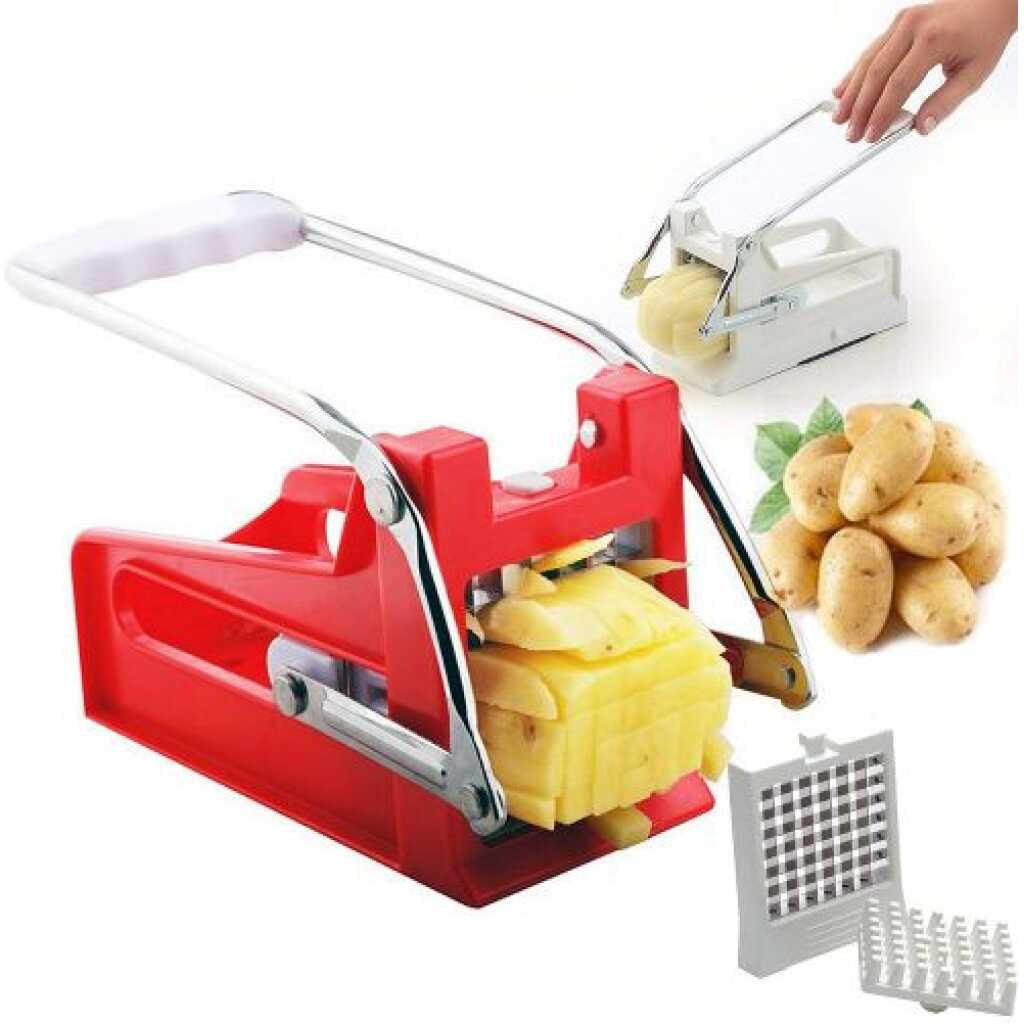 Jumbo Interchangeable Vegetable Potato Chips Cutter Slicer Chopper - Multi-colour