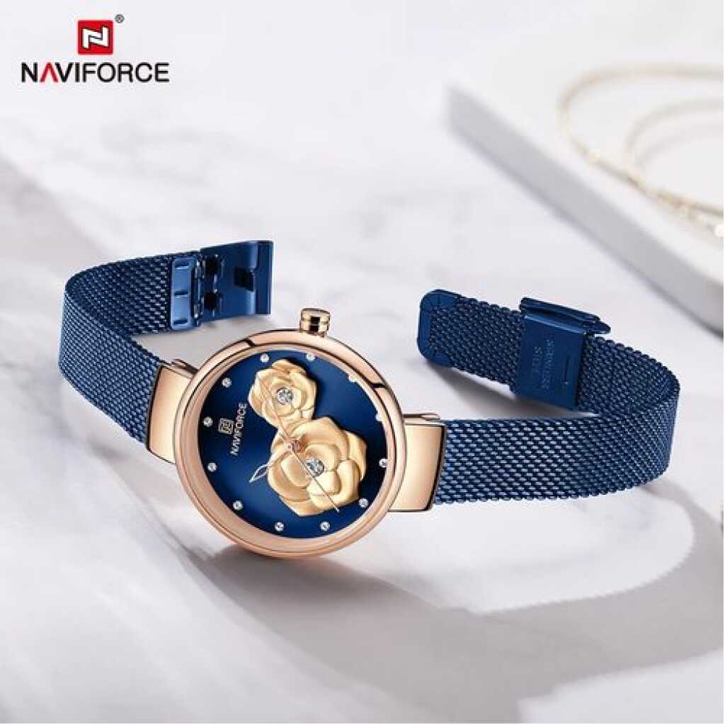 Naviforce Ladies 30M Water Resistant Top Luxury Designer Watch - Blue