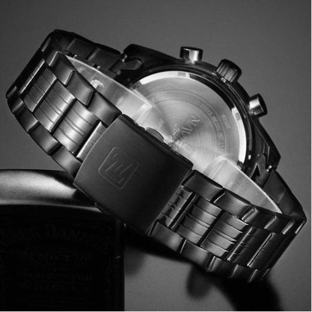 Naviforce Men's Stainless Steel Dual Wrist Designer Watch - Charcoal Grey