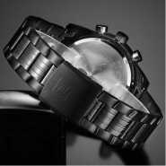 Naviforce Men's Stainless Steel Dual Wrist Designer Watch - Charcoal Grey